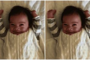 Video bayi lakukan gerakan sama tiap bangun pagi ini ngegemesin banget