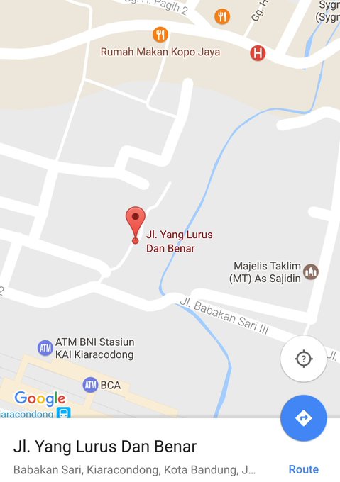10 Nama jalan di Google Maps ini absurd tapi beneran ada lho