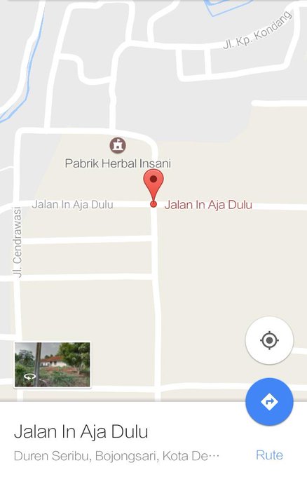 10 Nama jalan di Google Maps ini absurd tapi beneran ada lho