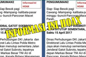 Ramai dibicarakan, info penutupan jalan di Jakarta ternyata hoax