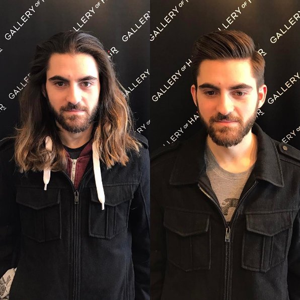 10 Foto before after cowok setelah potong rambut, nah gitu kan cakep