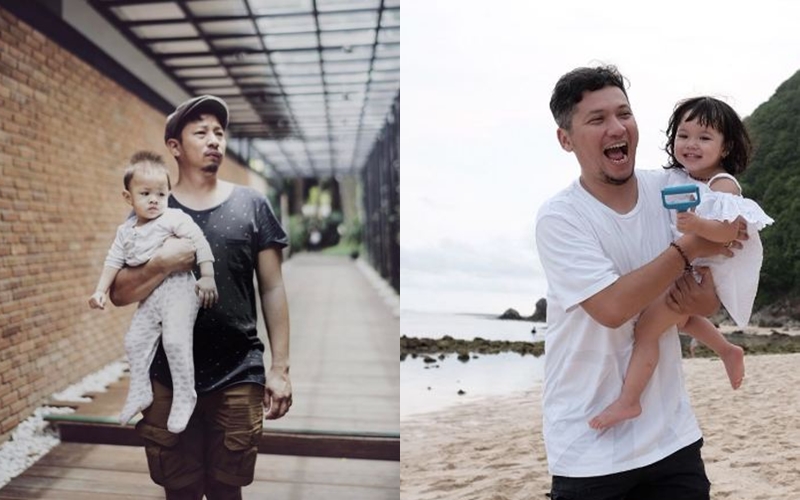 12 Foto artis hot daddy saat gendong anak, cewek-cewek wajib tahu nih