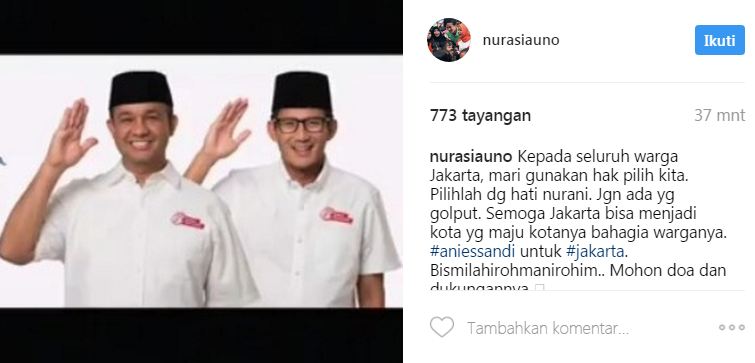 Beda dukungan, ini kesamaan pesan istri Ahok & Sandi di Pilgub DKI II