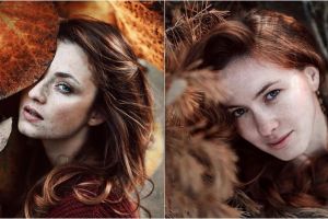 15 Potret wanita berambut merah menyala, cantiknya alami