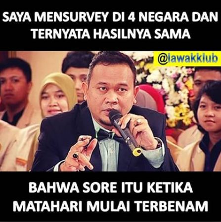 10 Meme survei ngawur Cak Lontong ini bikin kamu nggak berhenti ketawa