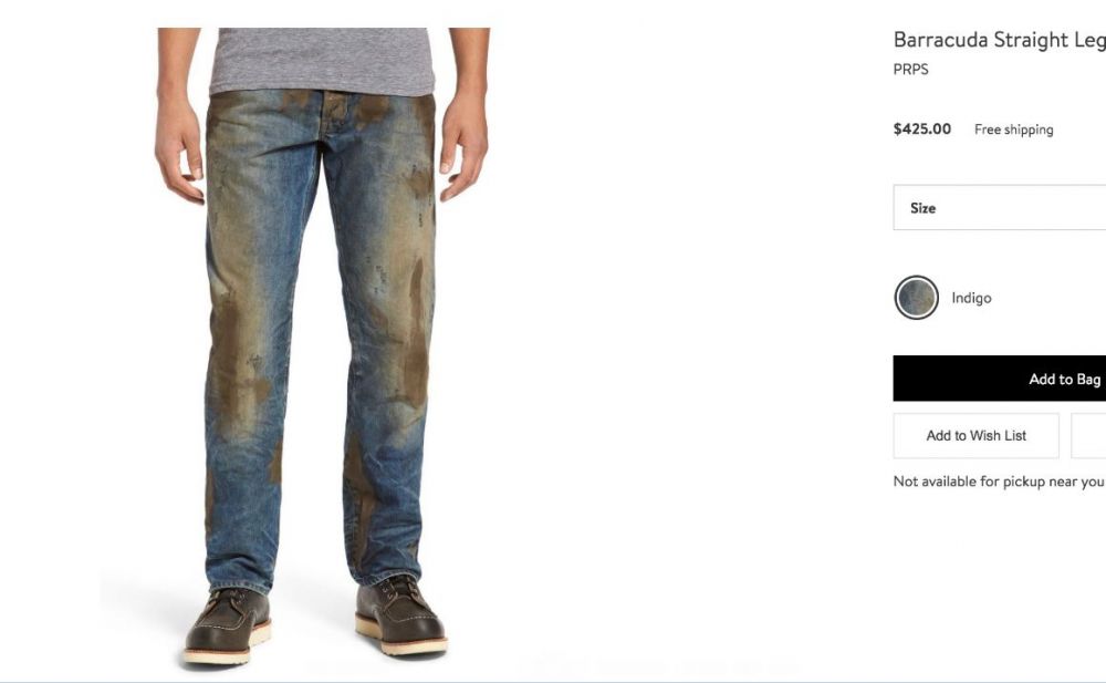  Celana  jeans  berlumpur ini ditawarkan seharga Rp 5 6 