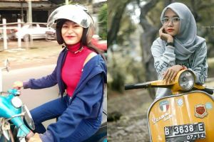 10 Potret cewek cantik pecinta Vespa, bikin cowok pengen diboncengin