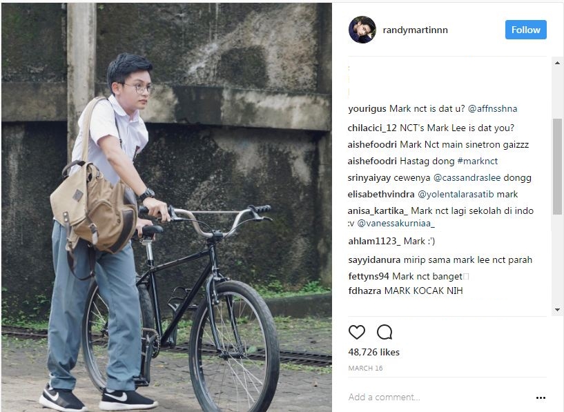 Randy Martin disebut mirip member boyband NCT, ini 10 foto buktinya