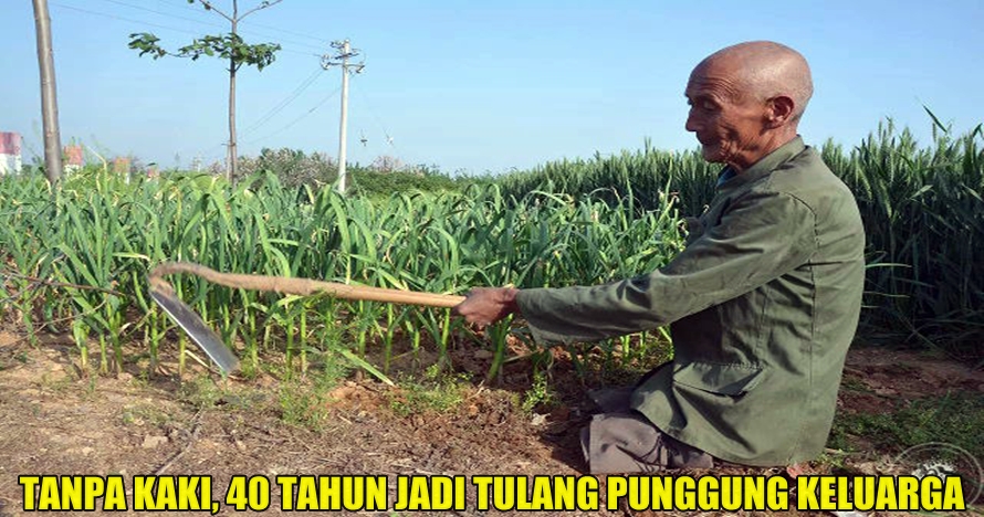 Tanpa kaki, petani ini 40 tahun jadi tulang punggung keluarga