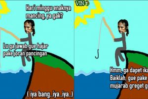 Komik lucu saat Mad Dog mancing, simpel tapi bikin ngakak abis