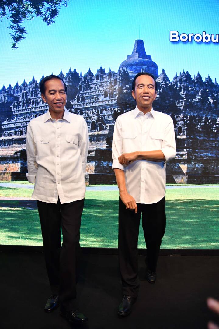 9 Potret momen Jokowi ketemu 'kembarannya' di Museum Madame Tussauds