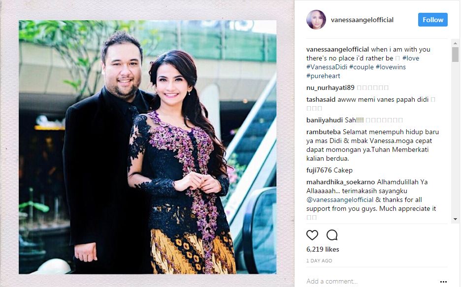Upload foto ini, Vanessa-Didi Soekarno nikah diam-diam?