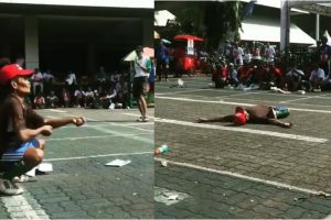 Aksi kakek joget di acara sepeda santai ini kocak banget, menghibur