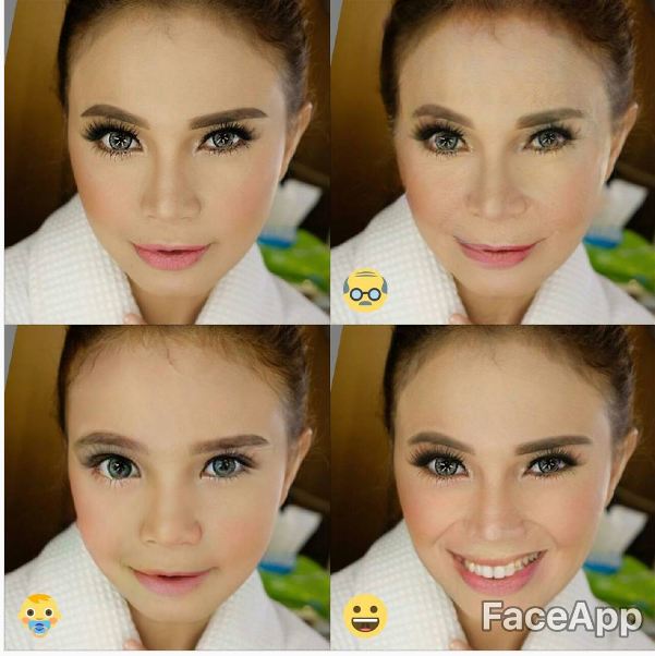 Wajah 10 artis versi tua dengan aplikasi FaceApp, hasilnya kocak-kocak