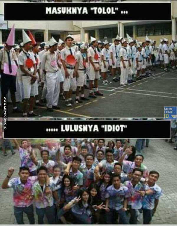12 Meme ini sindir kelakuan lebay pelajar SMA rayakan kelulusan