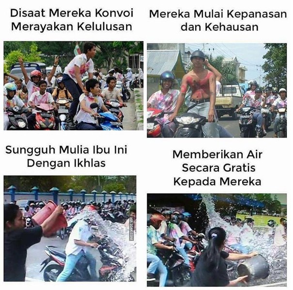 12 Meme ini sindir kelakuan lebay pelajar SMA rayakan kelulusan