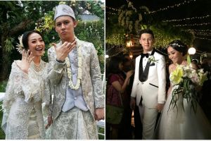 10 Foto meriahnya resepsi pernikahan Rinni & Jevin konsep garden party