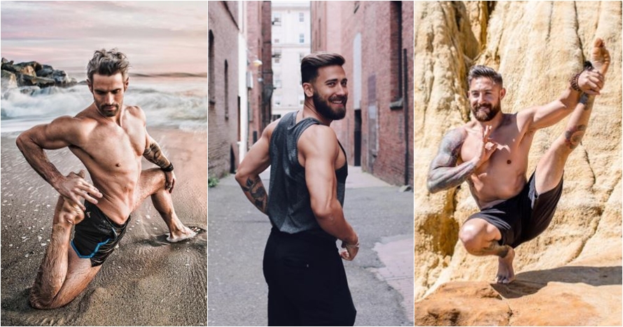 8 Instruktur yoga cowok ini penampilannya hot abis, bikin nggak fokus