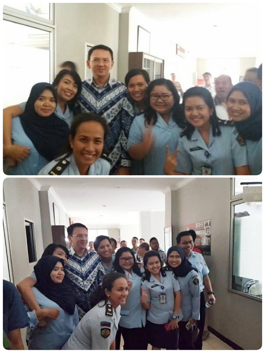 Ahok tiba di Rutan Cipinang langsung diajak wefie petugas rutan, wow!
