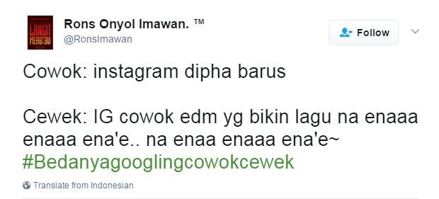 10 Beda googlingan cewek dan cowok ini kocaknya nyindir abis
