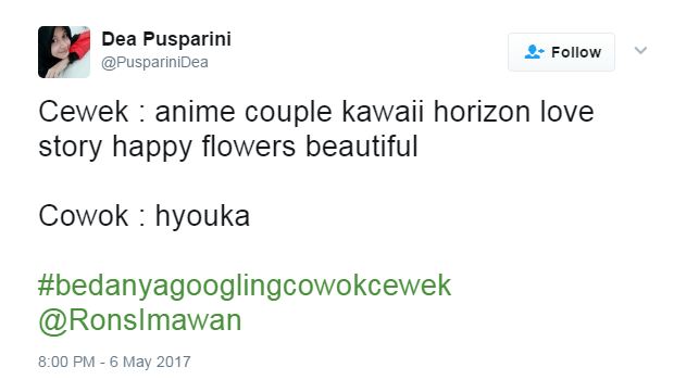 10 Beda googlingan cewek dan cowok ini kocaknya nyindir abis