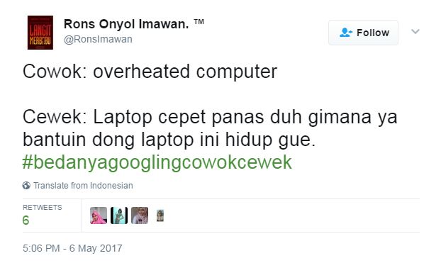 10 Beda googlingan cewek dan cowok ini kocaknya nyindir abis
