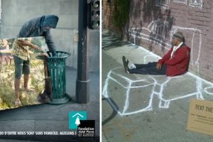 11 Poster kreatif kampanye donasi bagi gelandangan, pesannya ngena 