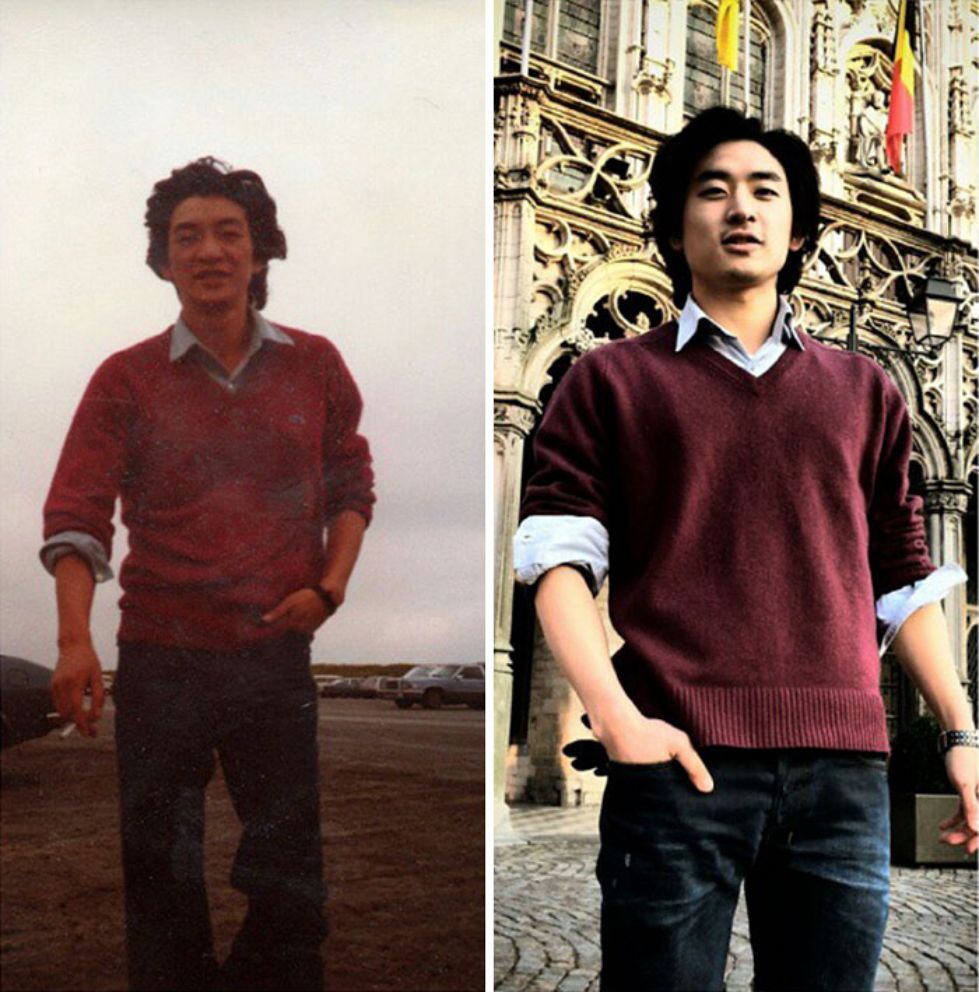 8 Foto kemiripan ayah & anak ini bagaikan 'copy-paste'