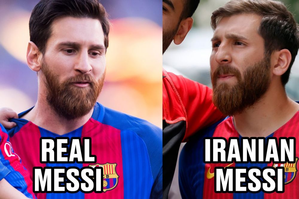9 Bukti cowok Iran, Reza Parastesh, plek jiplek Lionel Messi