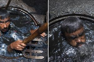 Berpikir pekerjaanmu tak menyenangkan? Lihat 9 foto pembersih got ini