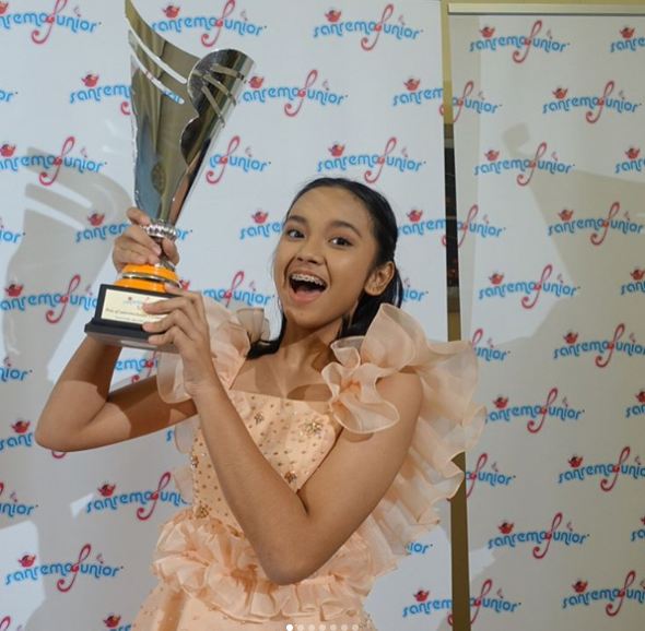 Lyodra, remaja cantik Indonesia yang juara ajang menyanyi di Italia