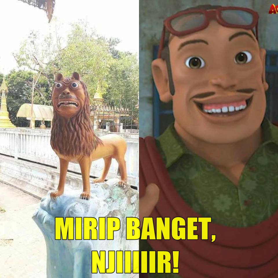 7 Meme patung adik Macan Cisewu dijamin bikin kamu sulit menutup mulut