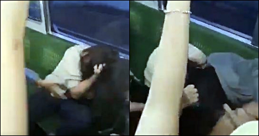 Berebut duduk di KRL, dua wanita jambak-jambakan