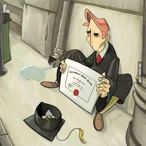 10 Meme kehidupan mahasiswa setelah lulus, ijazah cuma jadi pajangan