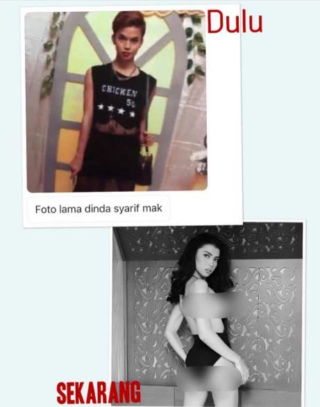 Transformasi Dinda Syarief, si transgender cantik teman Kiki Farel