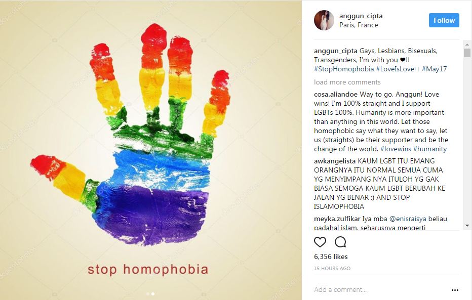 Dukung kaum LGBT, postingan Anggun C Sasmi tuai kontroversi