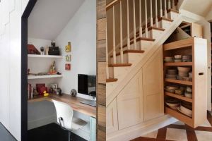 12 Ide kreatif manfaatkan area kosong bawah tangga, leh uga nih