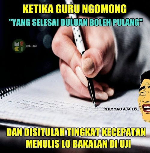 10 Meme 'momen saat diuji' ini justru bikin senyum kamu merekah