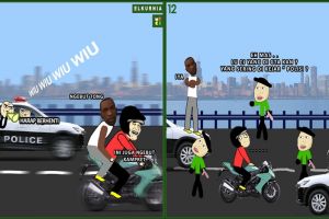 Komik Oting dan CJ salah cheat, anak game paham banget nih