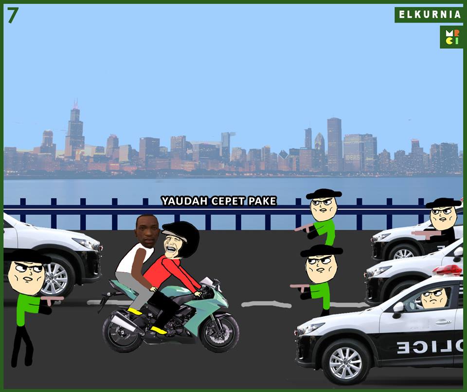 Komik Oting dan CJ salah cheat, anak game paham banget nih