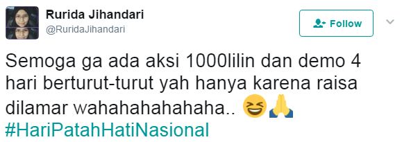 Hamish resmi pinang Raisa, ini 10 cuitan kocak #HariPatahHatiNasional