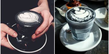 Sajian 10 minuman kopi pakai latte dari arang, tampilannya gotik