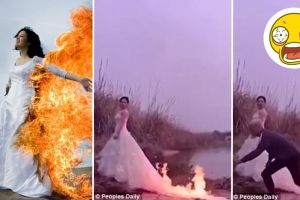 Tren bakar gaun demi foto prewedding memukau, berbahaya namun populer