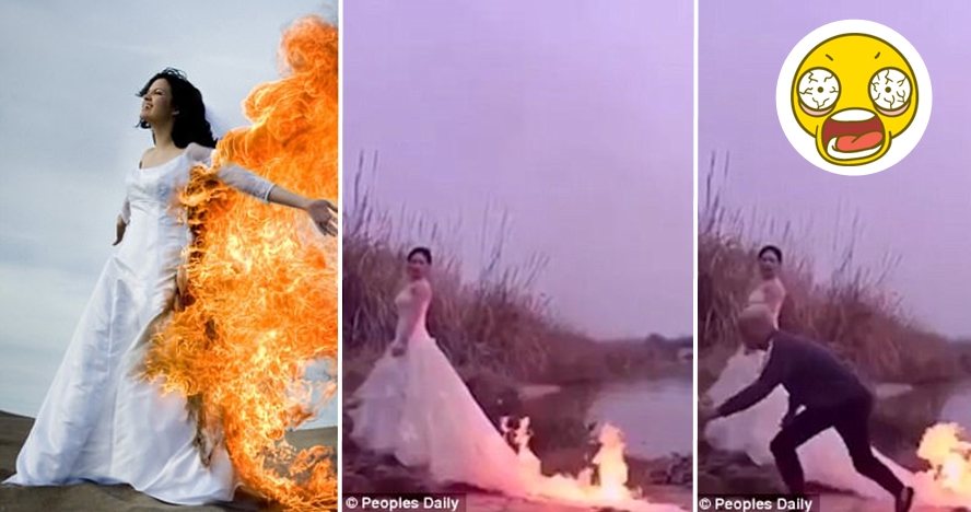 Tren bakar gaun demi foto prewedding memukau, berbahaya namun populer