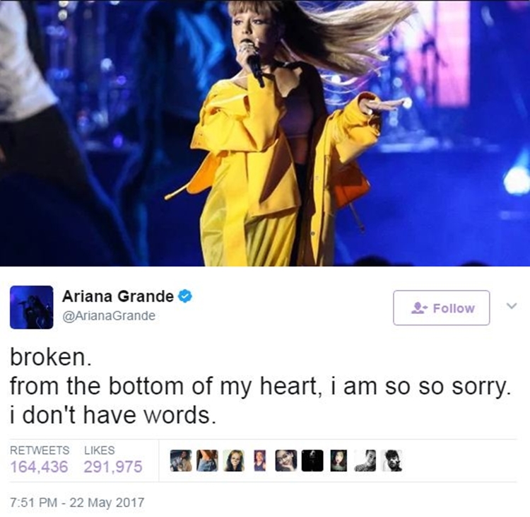 Bom di konser Ariana Grande, 19 orang dikabarkan meninggal