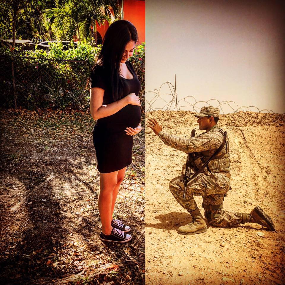 Potret kehamilan ini gambarkan jadi istri tentara itu harus kuat
