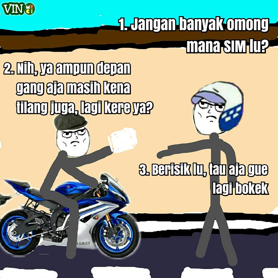 Komik Otong dan Polantas di gang kecil ini lucu kebangetan, asli!