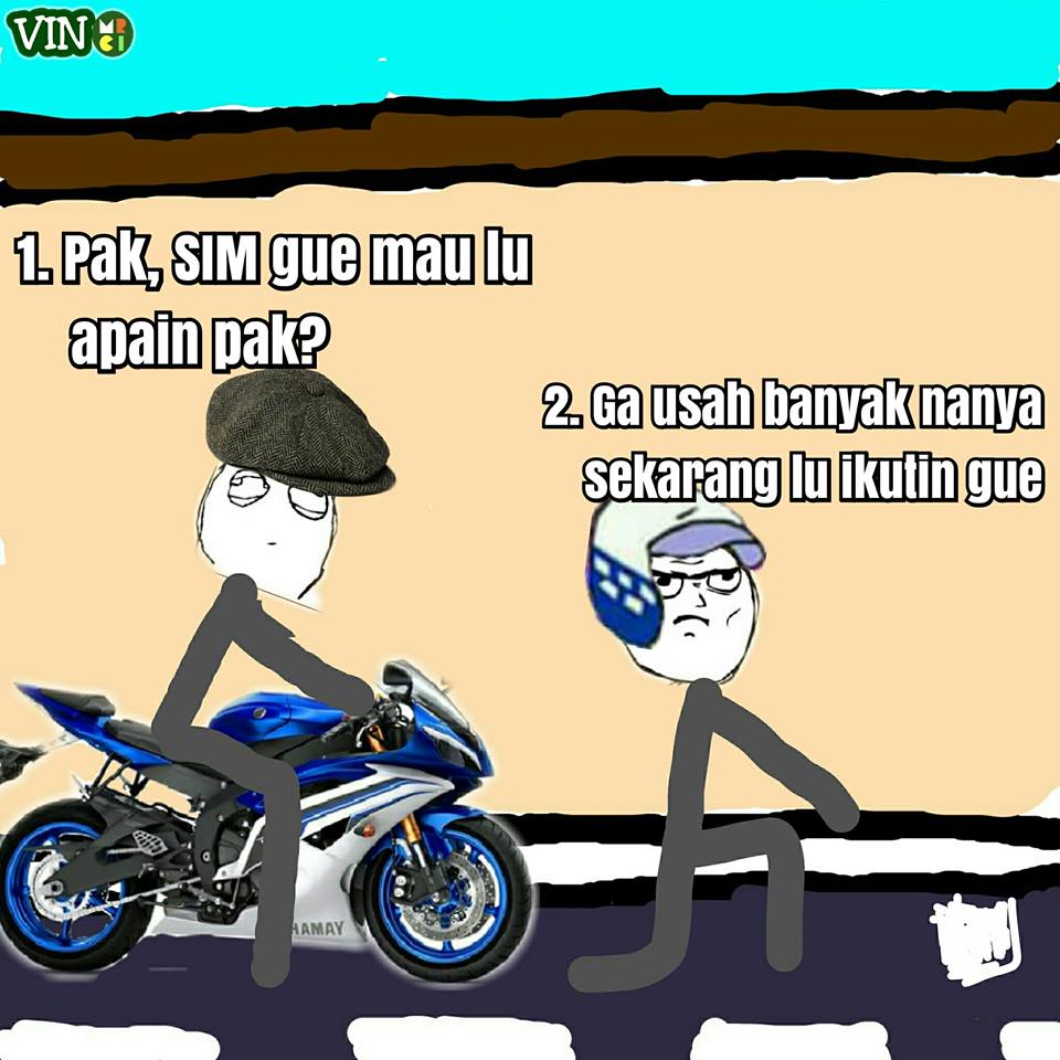 Komik Otong dan Polantas di gang kecil ini lucu kebangetan, asli!