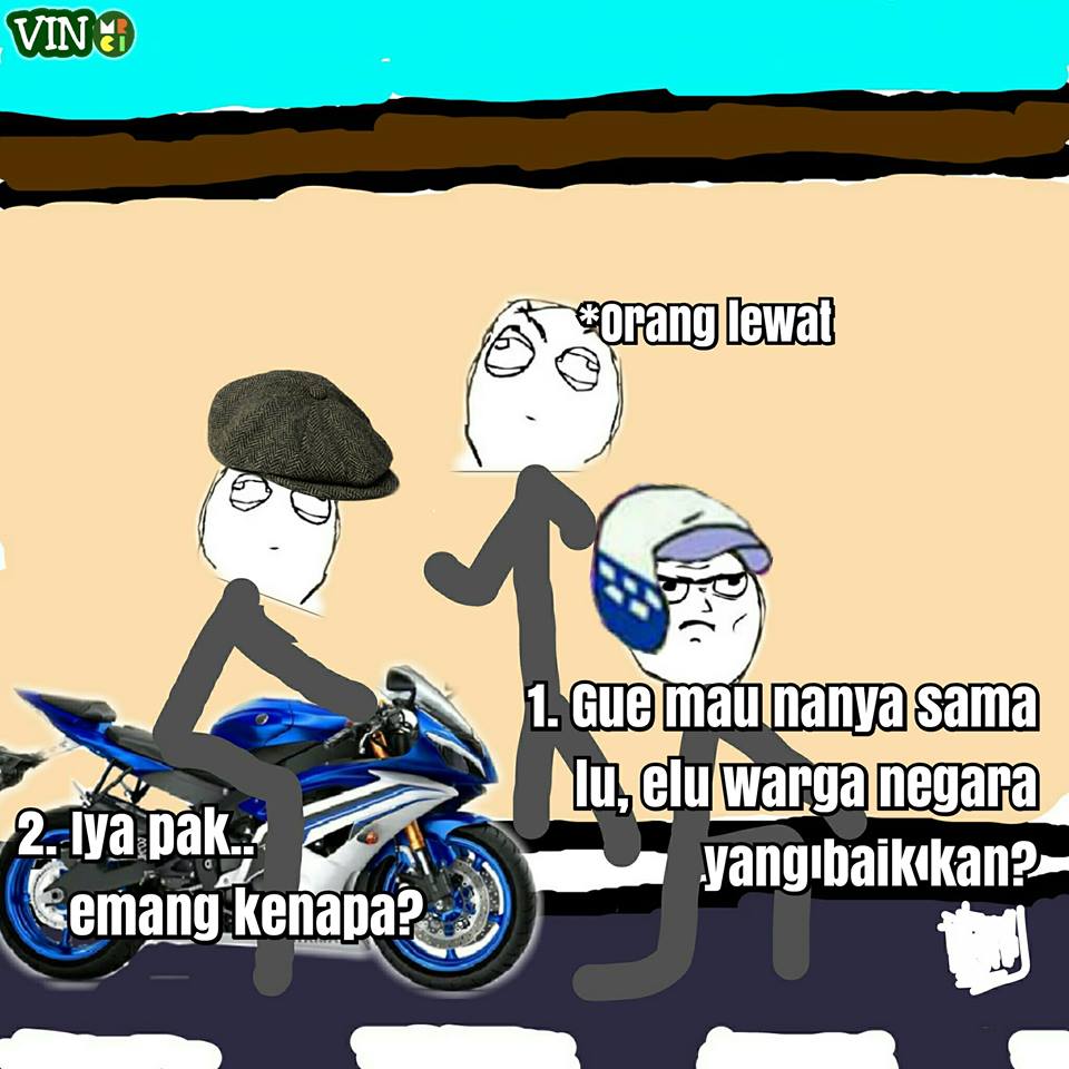 Komik Otong dan Polantas di gang kecil ini lucu kebangetan, asli!