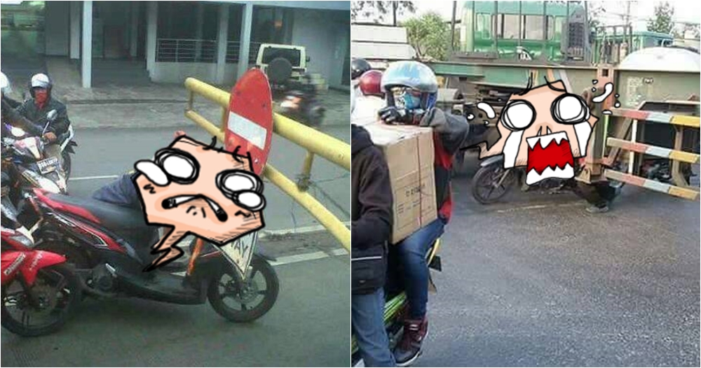 3 Foto tipikal pengendara Indonesia suka nerobos, nggak sayang nyawa?